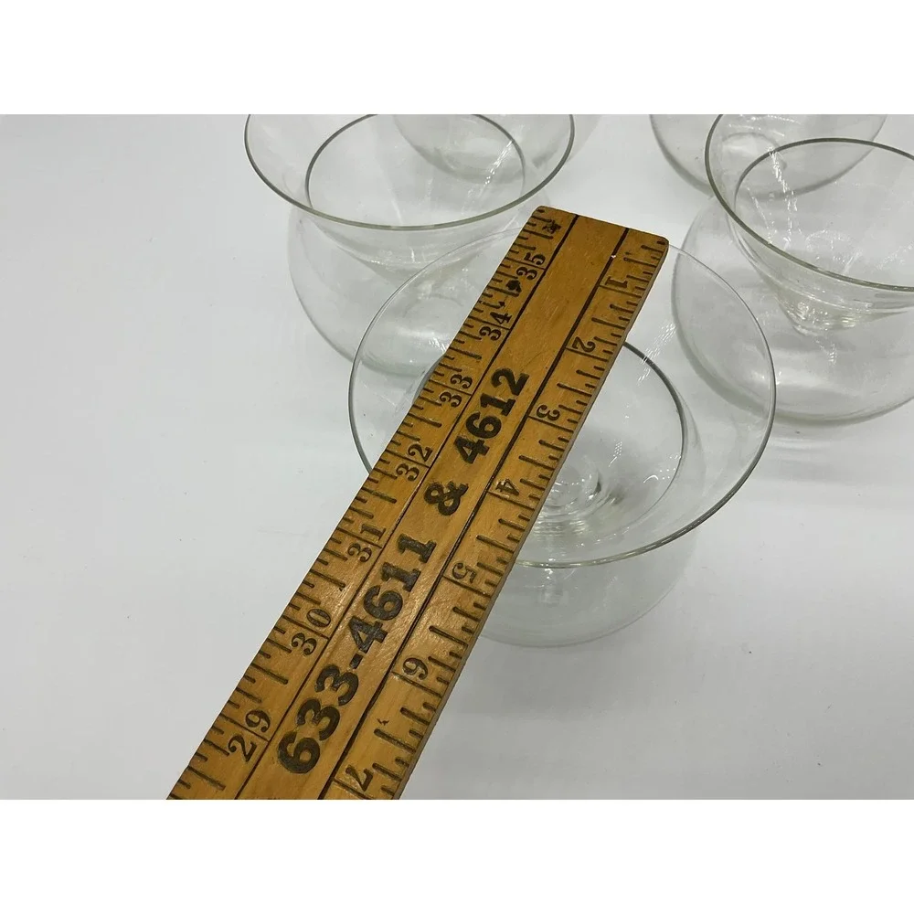 Martini Chiller Bowls Set of 5 Clear Glass 2-Piece Shrimp Cocktail Party